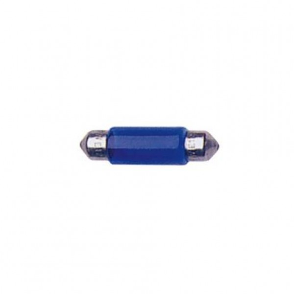 Lámpara plafonier 12v t11x35 5w sv8.5d azul. caja 10 uds