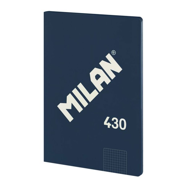 Cuaderno a4 cuadriculado encolado azul marino (pack 3 unidades)