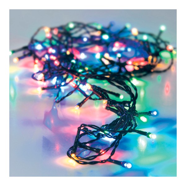 Guirnalda multifunción, uso exterior, multicolor, 80 leds, 9 m