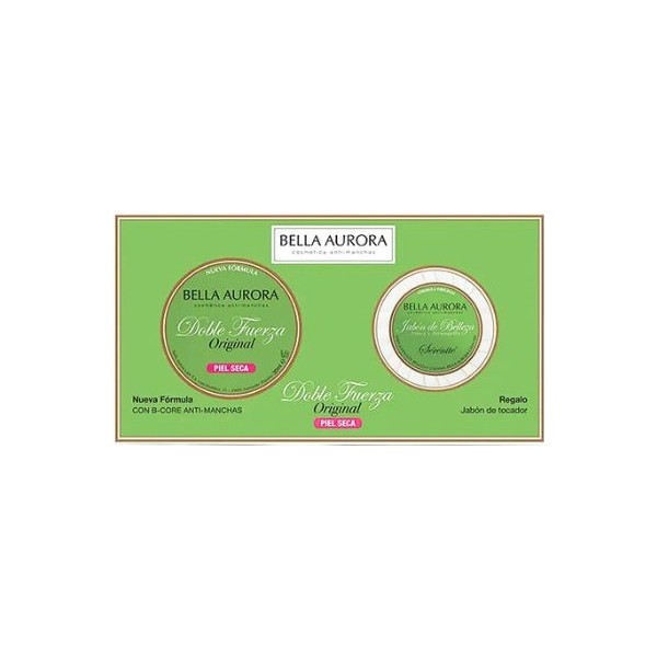 Bella aurora crema doble fuerza piel seca + jabón de belleza REGALO
