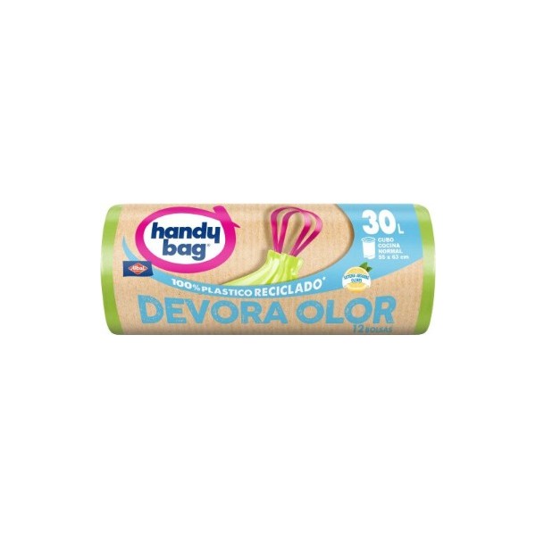 Handy Bag bolsas de basura devora olor 30L 12 bolsas