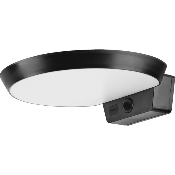 Aplique led solar negr.redo.ip54 6w.3cct