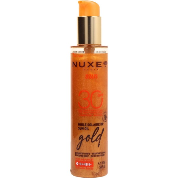 Nuxe Sun Aceite Solar Oro Rostro y Cuerpo Alta Protección SPF 30 150 ml